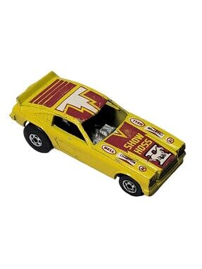 Vintage 1969 HOT WHEELS 'Show Hoss' Blackwall Dragster Mustang Yellow